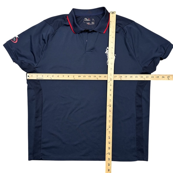 RLX Ralph Lauren US Open 2006 Tennis Big Pony Navy Blue Snap Polo Shirt Mens XL - Picture 8 of 8